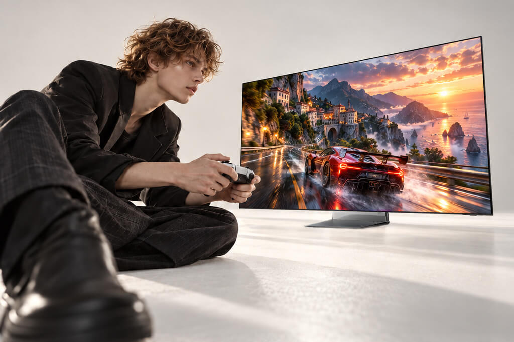 Телевизор Samsung Микро RGB в гостиной